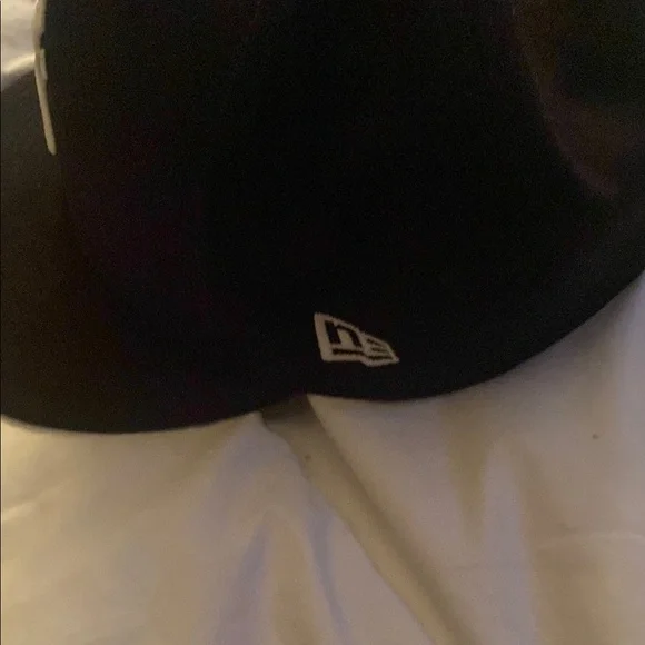 New Era Navy Blue Hat with White Logo - Picture 3 of 6